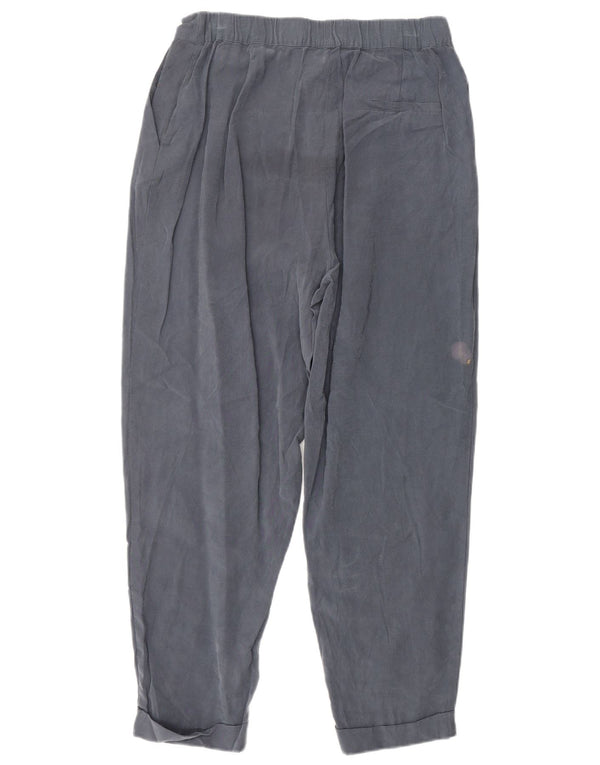 OASIS Womens Tapered Casual Trousers UK 10 Small W27 L25 Grey Viscose
