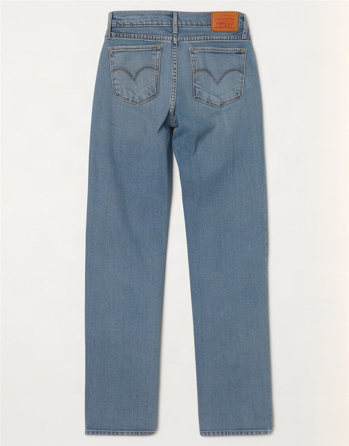 Levi's Damen 714 Straight Jeans W26 L30 Blaue Baumwolle