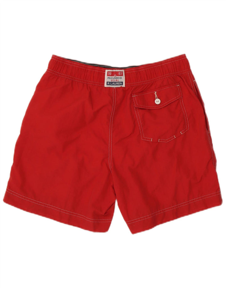 POLO RALPH LAUREN Herren-Badeshorts mit Grafik, Mittelrotes Polyester
