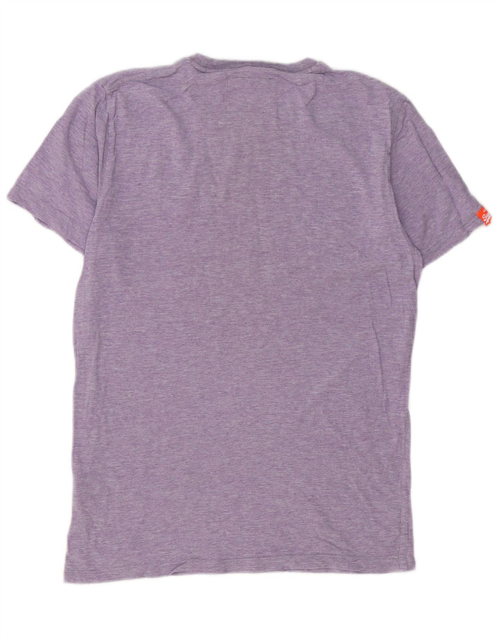 SUPERDRY Herren T-Shirt-Oberteil aus mittelvioletter Baumwolle