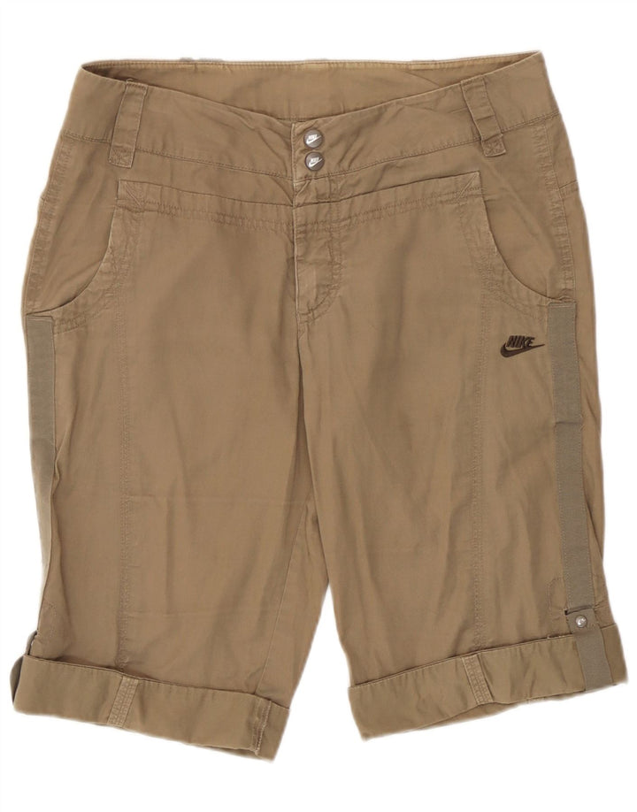 Nike Damen Bermudashorts UK 12 Medium W30 L12 Khaki