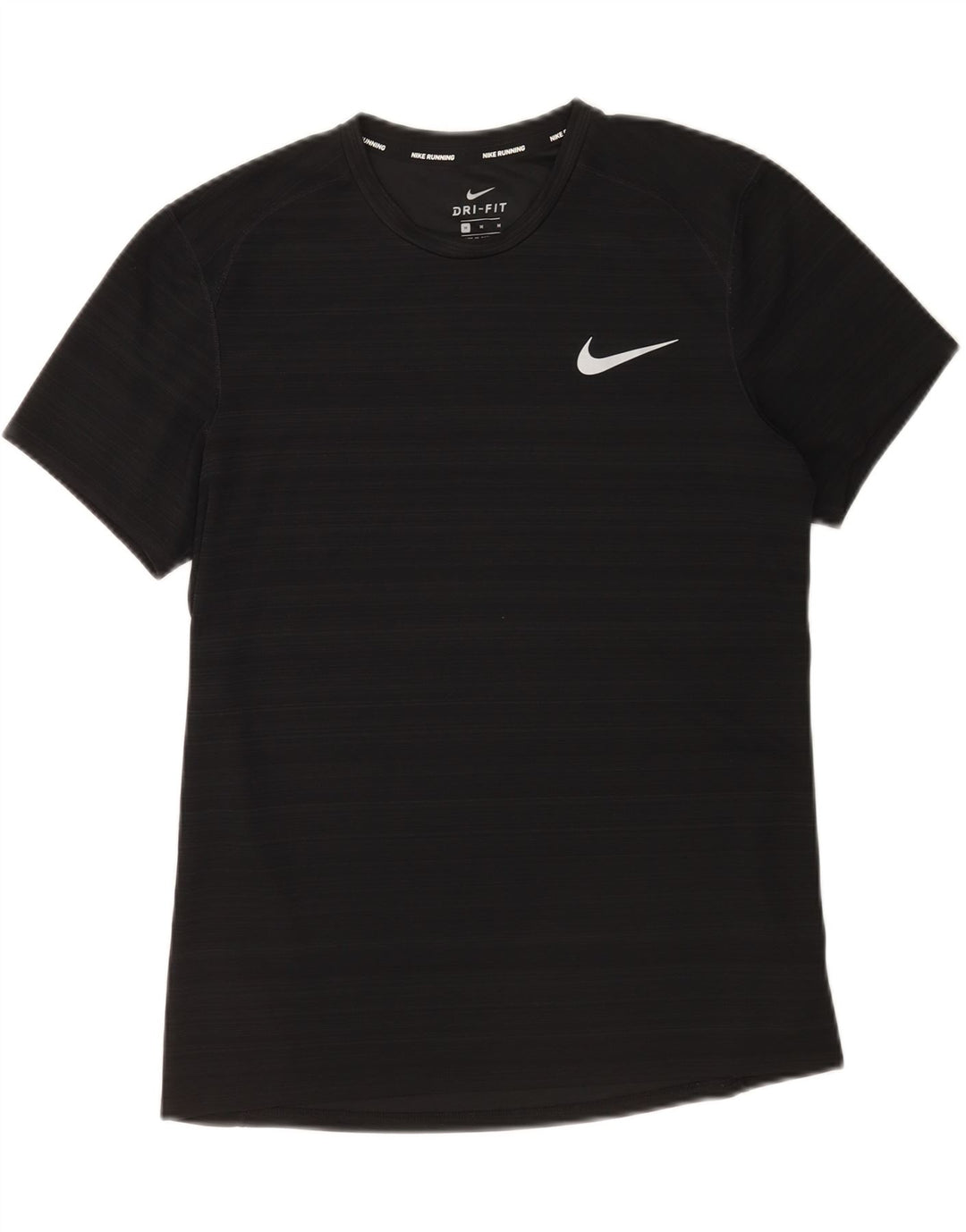 Nike Herren Dri Fit T-Shirt Top Mittelschwarz gestreift Polyester