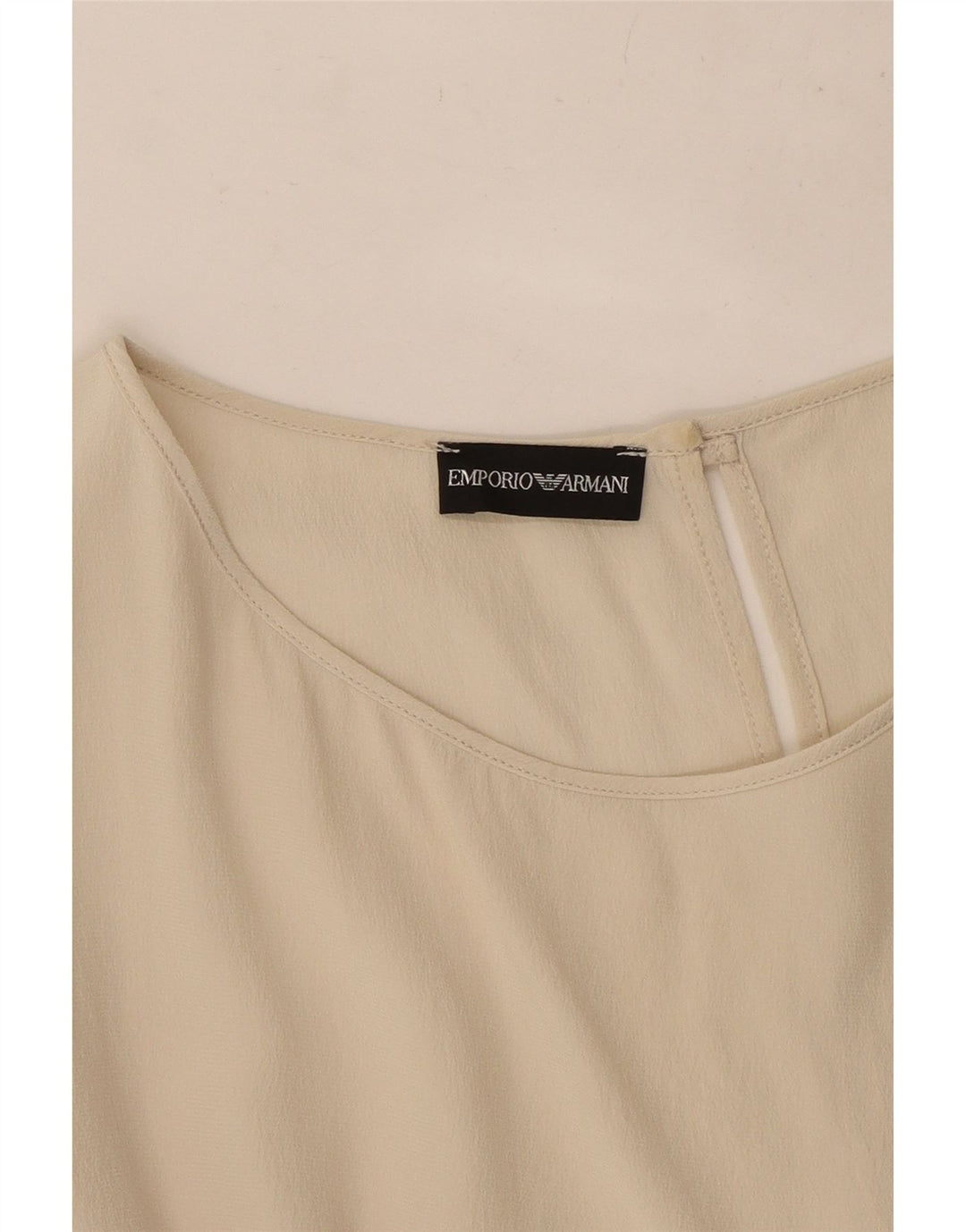 Emporio Armani Damen Bluse Top UK 14 Large Off White