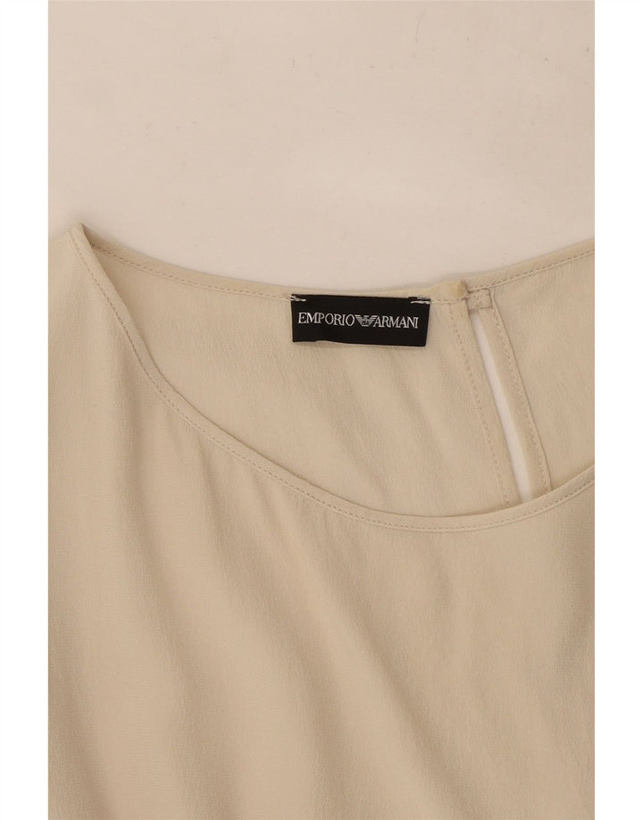 Emporio Armani Damen Bluse Top UK 14 Large Off White