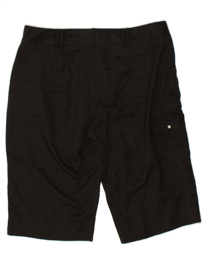 IZOD Womens Cargo Shorts US 12 Large W32  Black Polyester Vintage Izod and Second-Hand Izod from Messina Hembry 