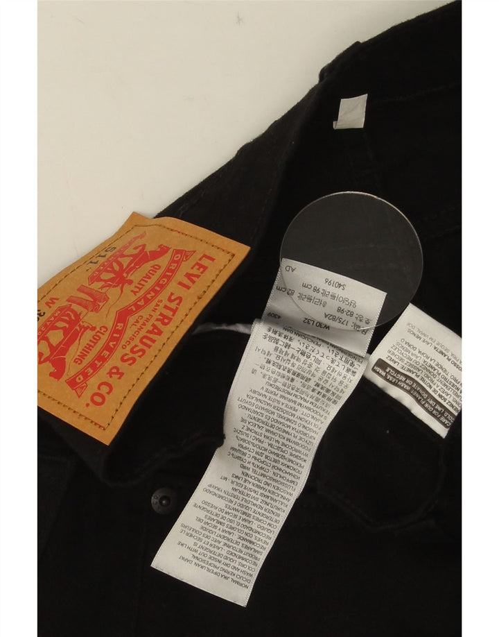 Levi's Herren 511 Slim Jeans W30 L32 schwarze Baumwolle