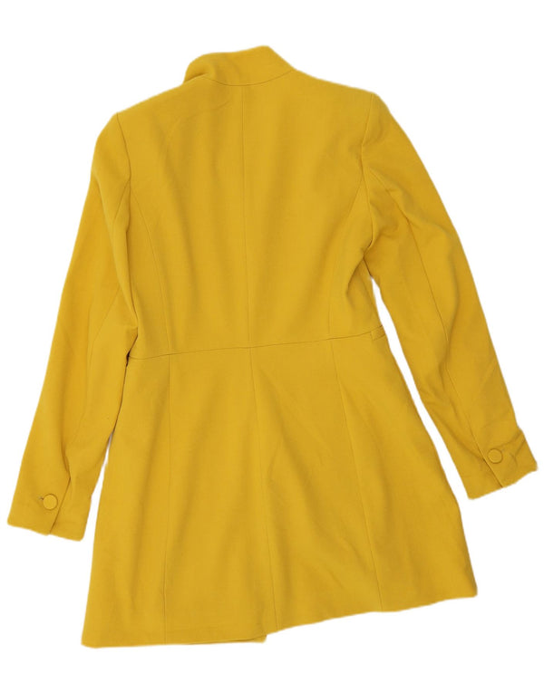 Zara Damen Longline Blazer Jacke UK 12 Mittelgelb
