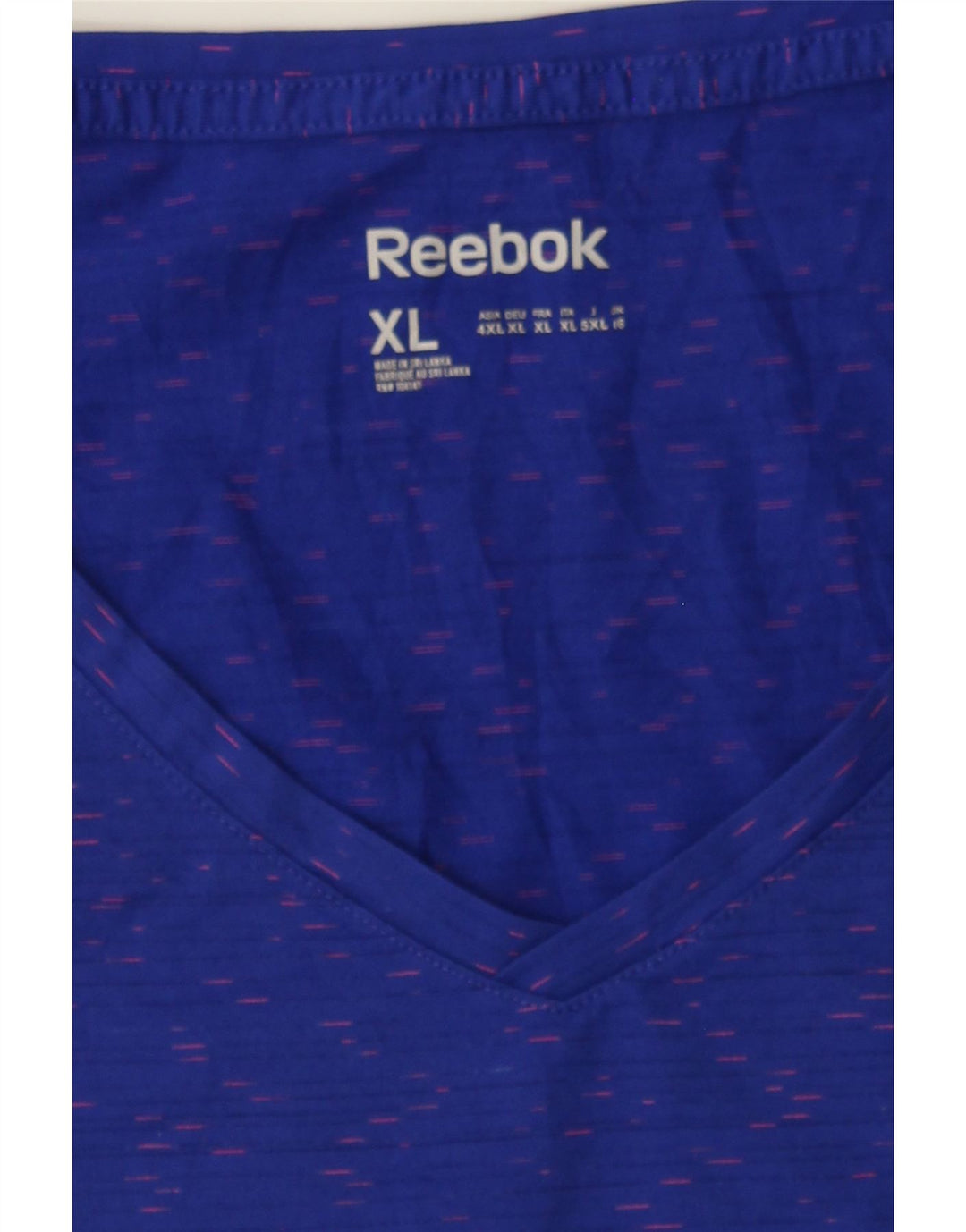REEBOK Womens Vest Top UK 18 XL Blue Flecked Polyester Vintage Reebok and Second-Hand Reebok from Messina Hembry 