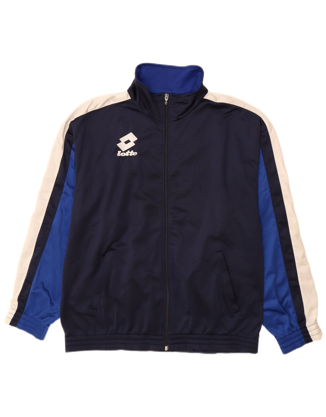 LOTTO Herren-Trainingsanzug-Oberteil, Jacke, 2XL, Marineblau, Farbblock-Polyester