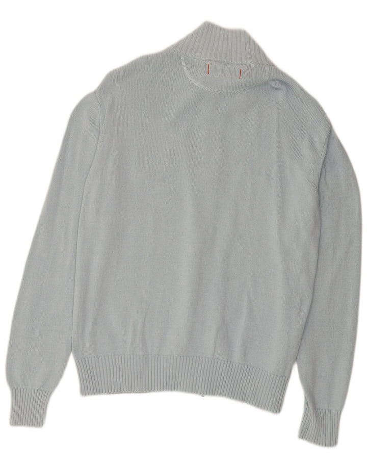 ARMATA DI MARE Mens Cardigan Sweater Medium Blue Cotton