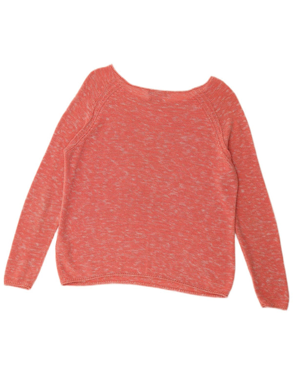 Tommy Hilfiger Damen-Pullover mit U-Boot-Ausschnitt, Gr. 14, mittelrosa meliert