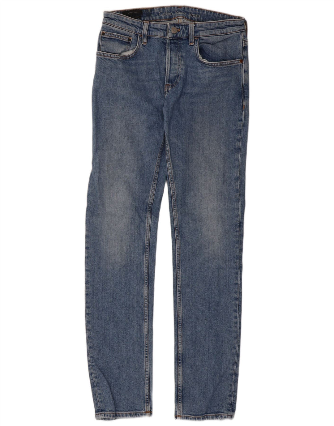 Calvin Klein Herren Slim Jeans W30 L32 Blaue Baumwolle