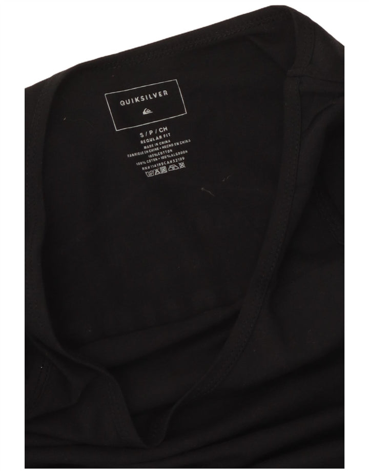 Quiksilver Mens Graphic Vest Top Small Schwarz Baumwolle