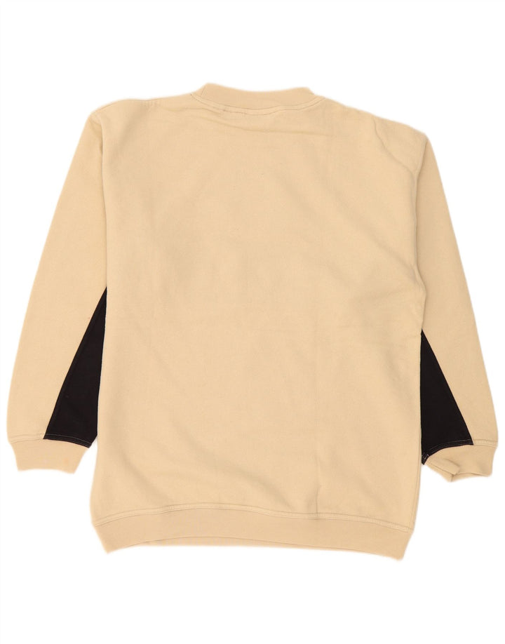 Reebok Herren Grafik-Sweatshirt-Pullover, klein, beige, Colourblock-Baumwolle