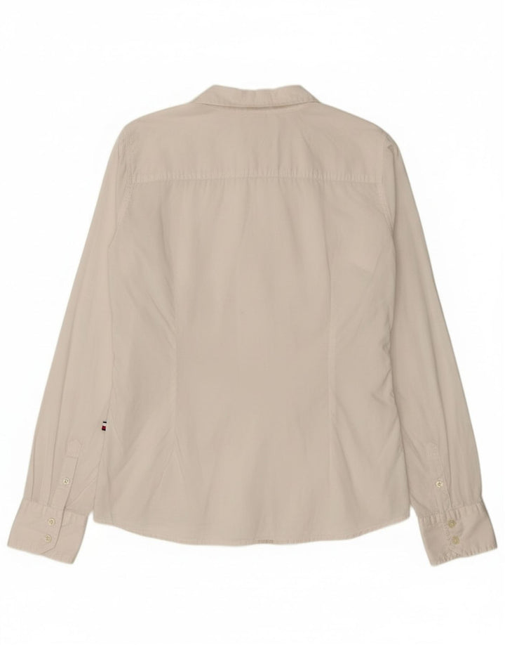 Tommy Hilfiger Damen-Hemd UK 12 aus mittelweißer Baumwolle