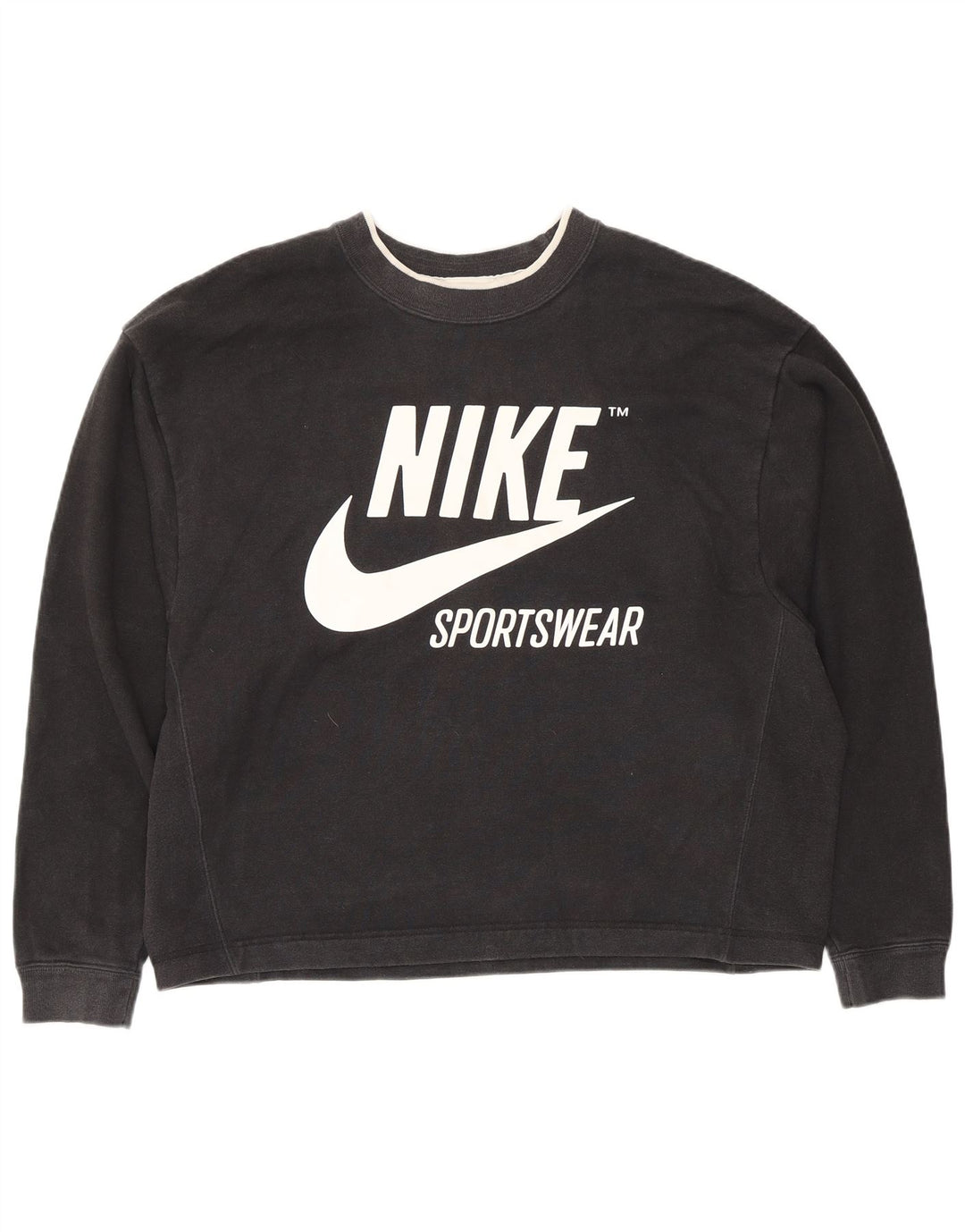 Nike Damen-Sweatshirt in Übergröße, Größe M, Schwarz, Baumwolle, UK 14