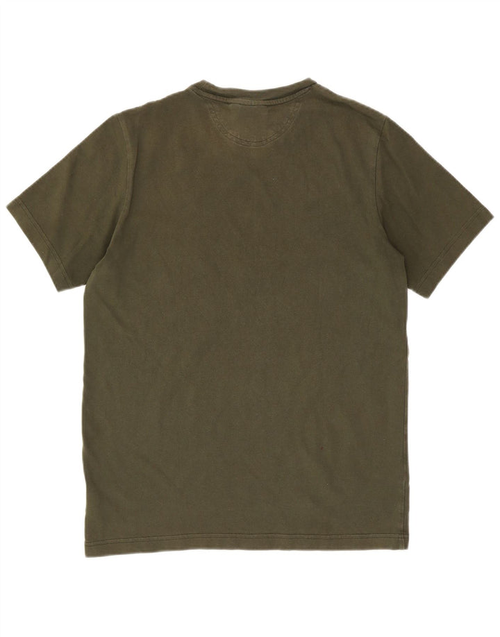 ADIDAS Herren Grafik T-Shirt Top Small Khaki Baumwolle