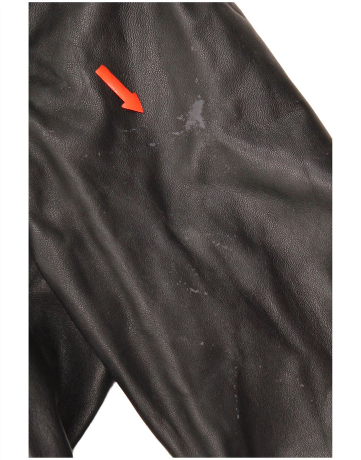 Vintage Herren Ledermantel UK 38 Mittelschwarzes Leder