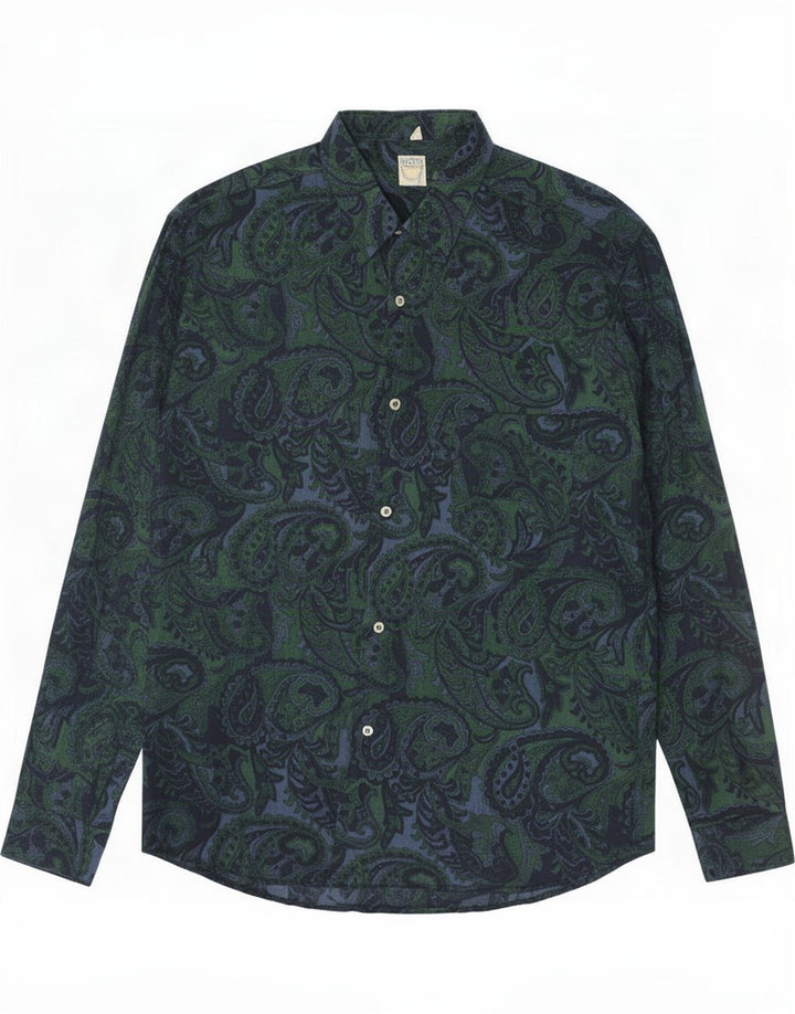 Vintage Herrenhemd Großes grünes Paisley