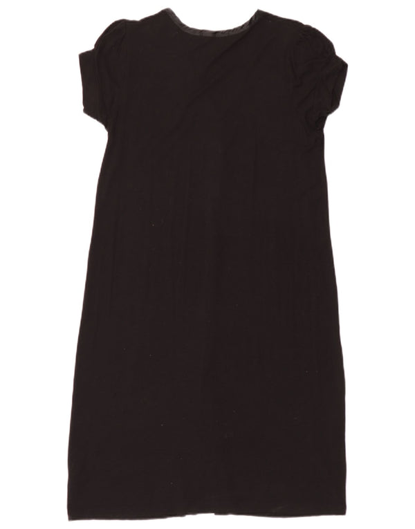 Marks & Spencer Damen T-Shirt-Kleid UK 8 Small Schwarze Viskose