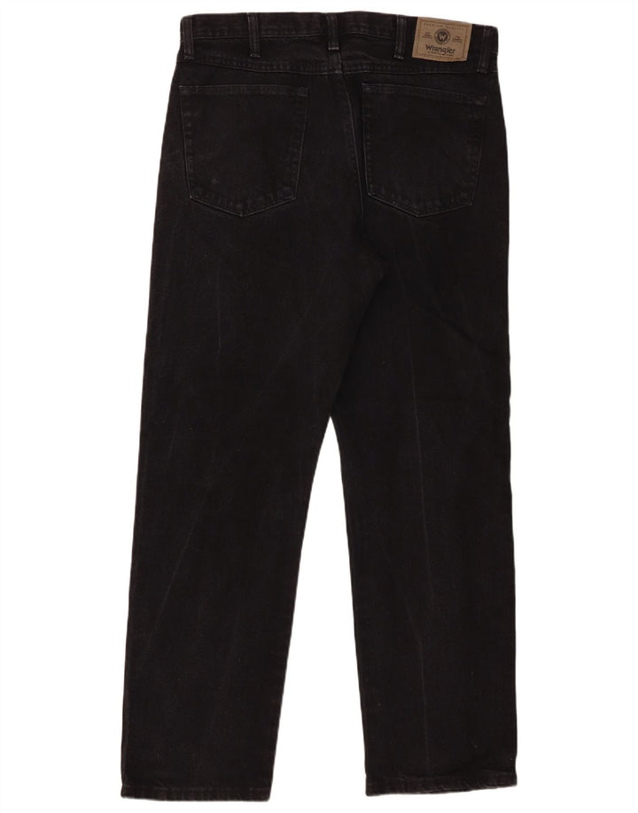 Wrangler Herren Straight Jeans W34 L30 Schwarze Baumwolle