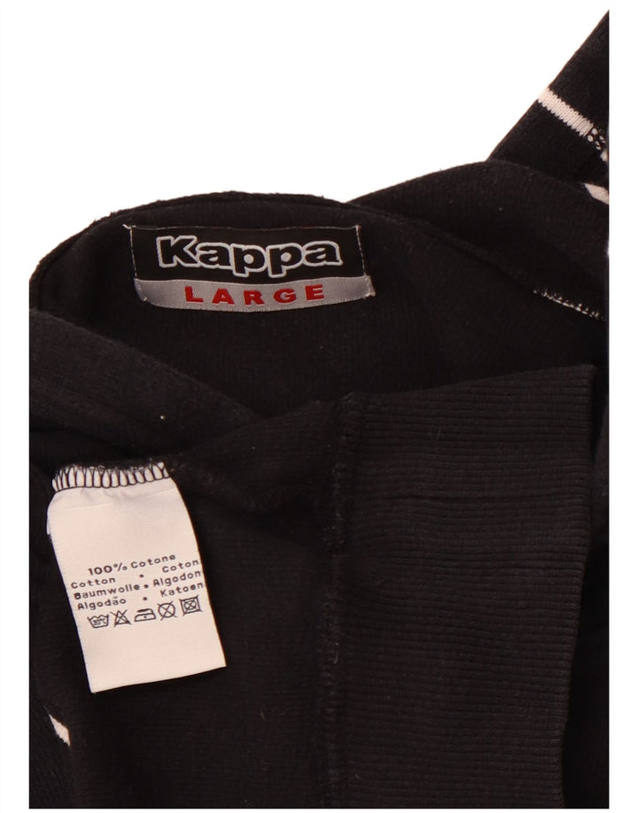 KAPPA Herren-Kapuzenpullover, groß, marineblau, gestreift, Baumwolle