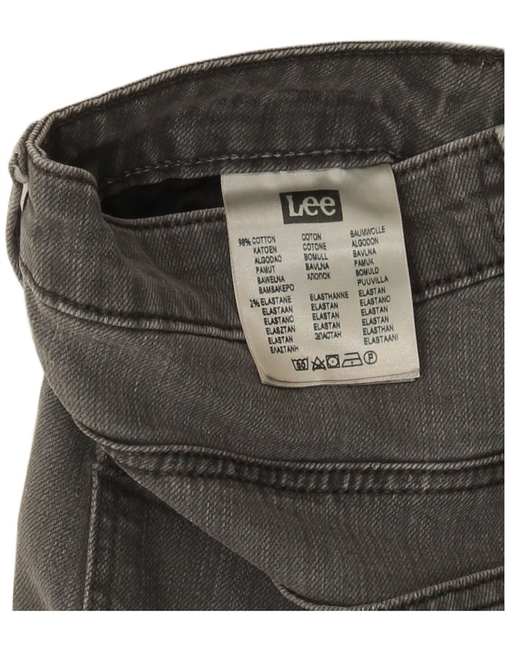 Lee Damen Marion Straight Jeans W28 L31 Graue Baumwolle