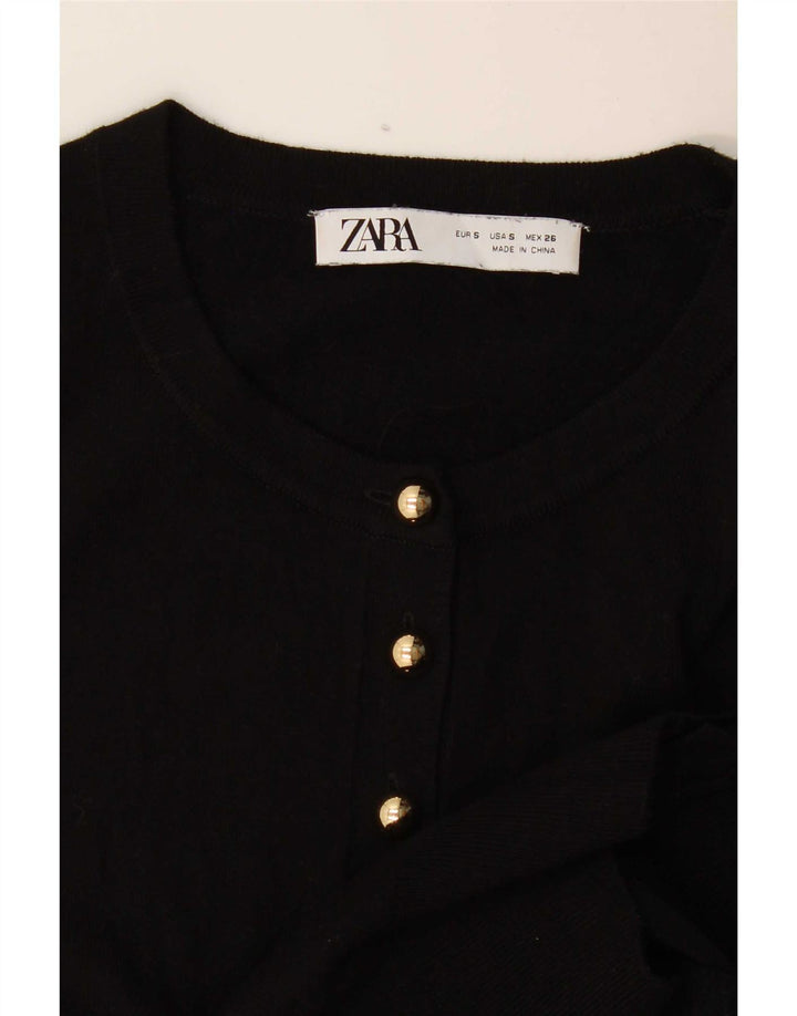 Zara Damen-Cardigan-Pullover UK 10 Small Schwarz