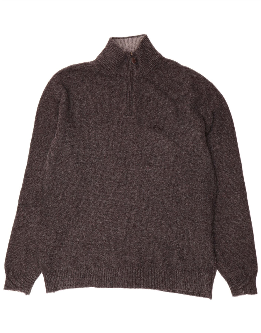 Fila Herren-Pullover mit Reißverschluss am Hals, mittelgraue Wolle