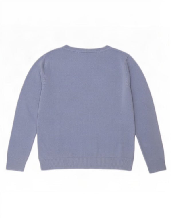 Marks & Spencer Damen-Pullover mit U-Boot-Ausschnitt, Gr. 14, Größe L, Blau, Acryl