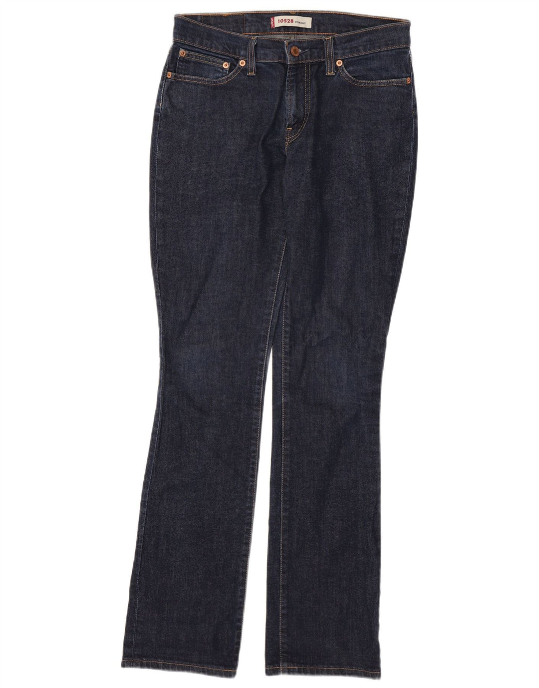 LEVI'S Damen Straight Jeans W30 L34 Marineblaue Baumwolle