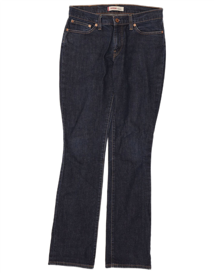 LEVI'S Damen Straight Jeans W30 L34 Marineblaue Baumwolle