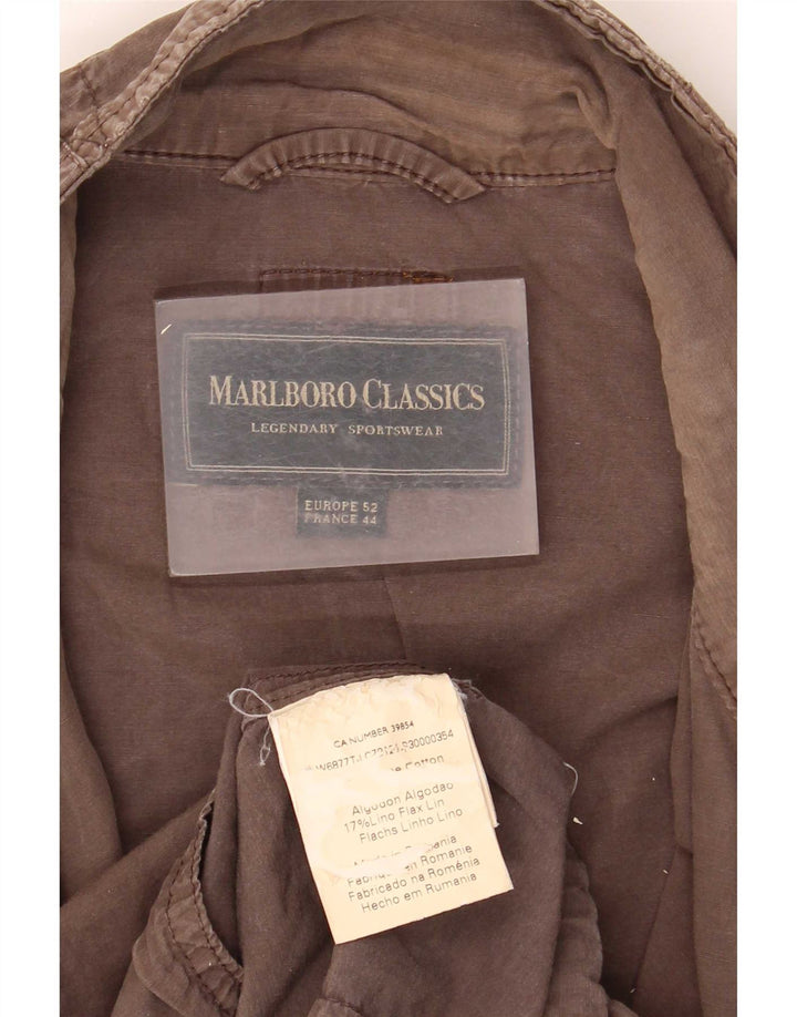 Marlboro Classics Herren-Utility-Jacke EU 52 XL, graue Baumwolle
