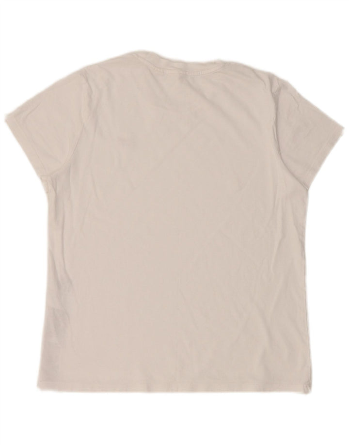 Levi's Damen T-Shirt Top UK 12 Mittelweiße Baumwolle