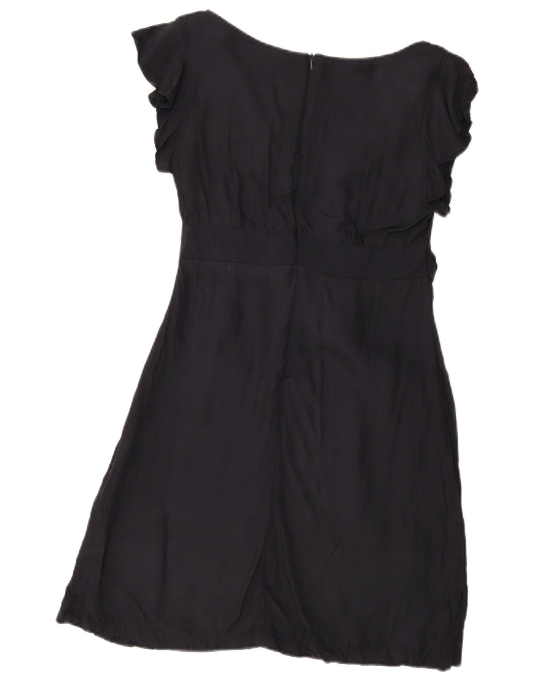 Topshop Damen A-Linien-Kleid UK 12 Medium Marineblau Viskose