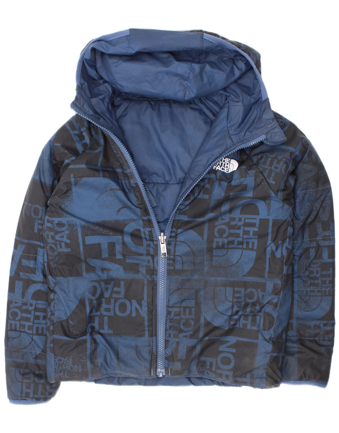 The North Face Jungen Graphic Reversible Wattierte Jacke 7–8 Jahre Small Blue