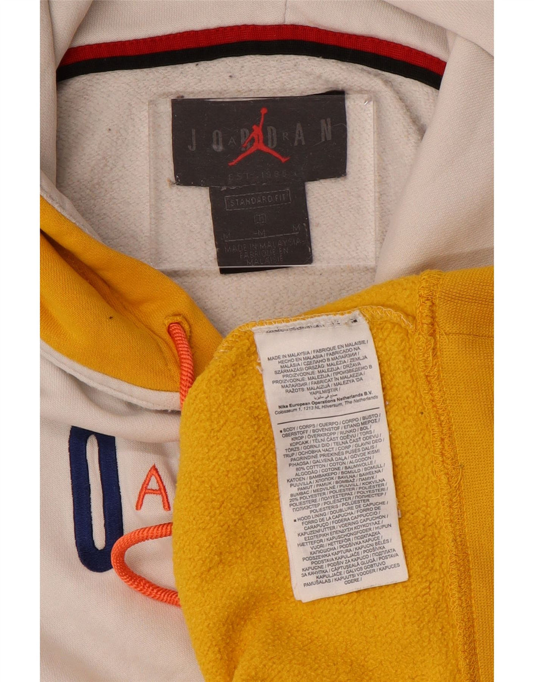 JORDAN Herren-Kapuzenpullover mit Grafik, mittelgroß, mehrfarbig, Farbblock