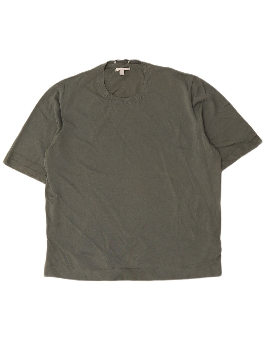 Cos Herren-T-Shirt, normal, XL, Khaki, Baumwolle