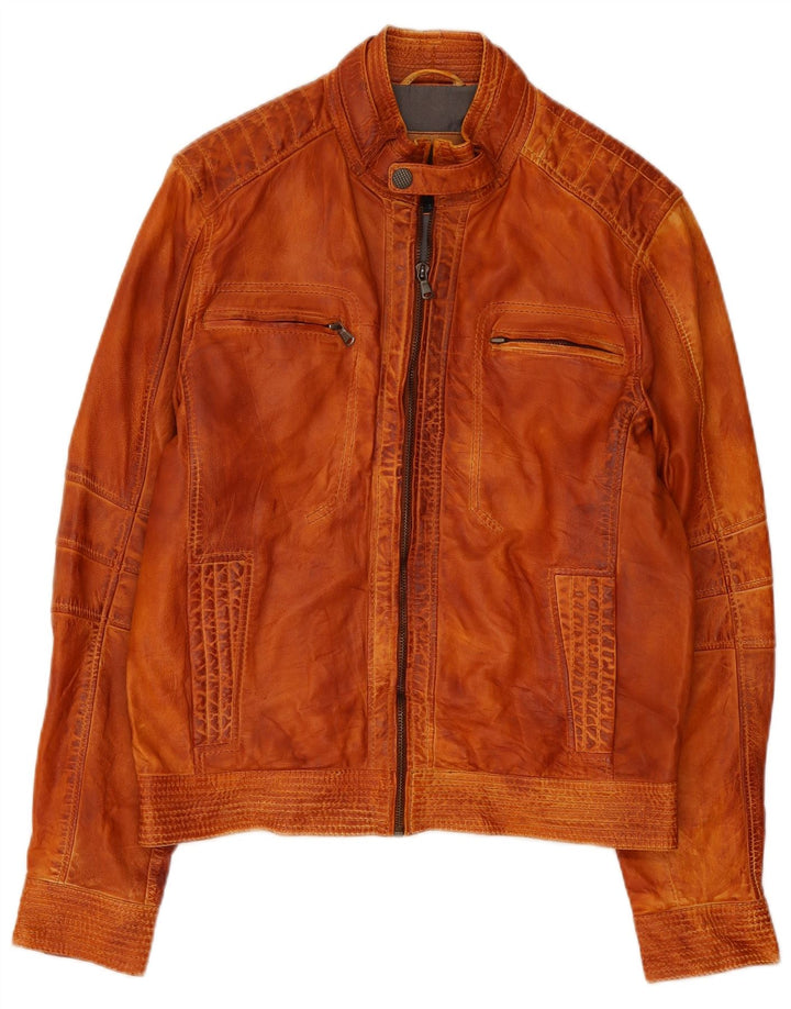 AUTARK Herren Lederjacke UK 36 Kleines braunes Leder