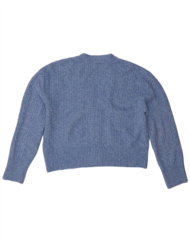 Zara Damen-Strickjacke in Übergröße, Gr. 10, Größe S, Blau, Polyester