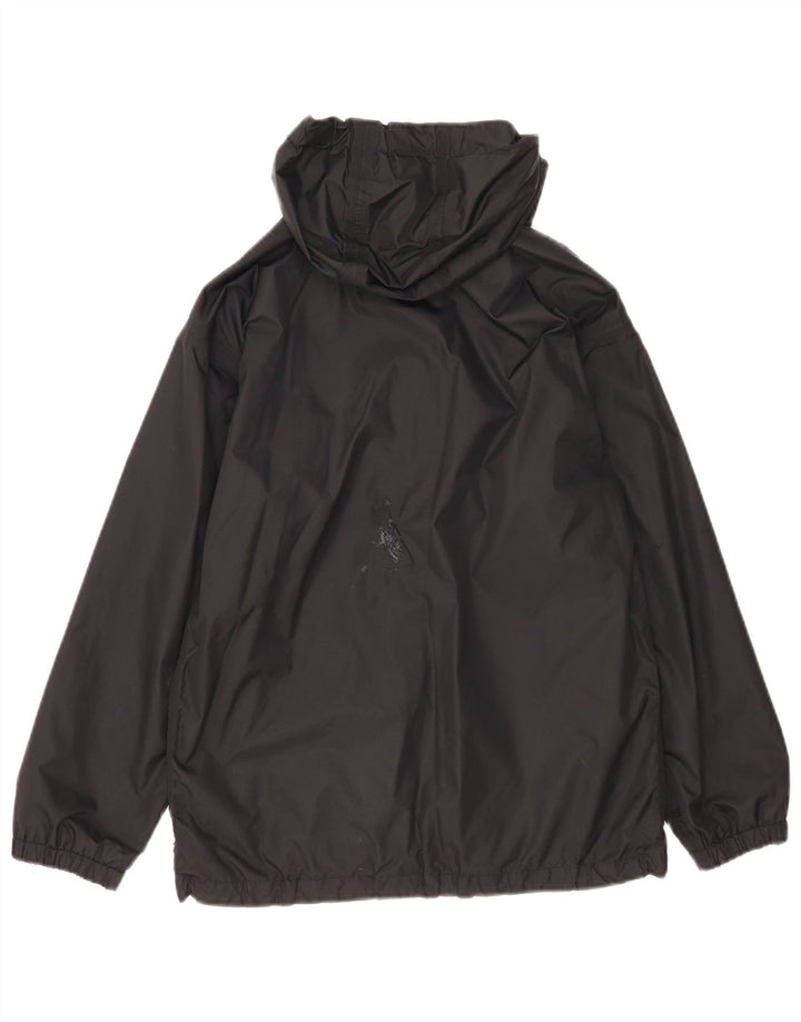 Berghaus Jungen-Regenjacke mit Kapuze, 11–12 Jahre, schwarzes Nylon