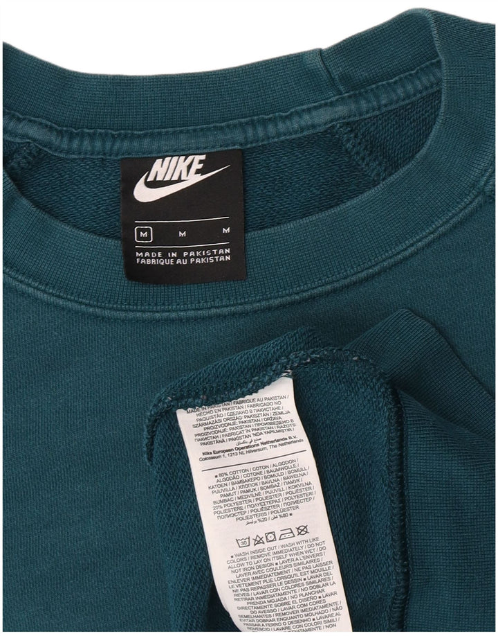 Nike Damen Sweatshirt Pullover UK 14 Mittelgrüne Baumwolle