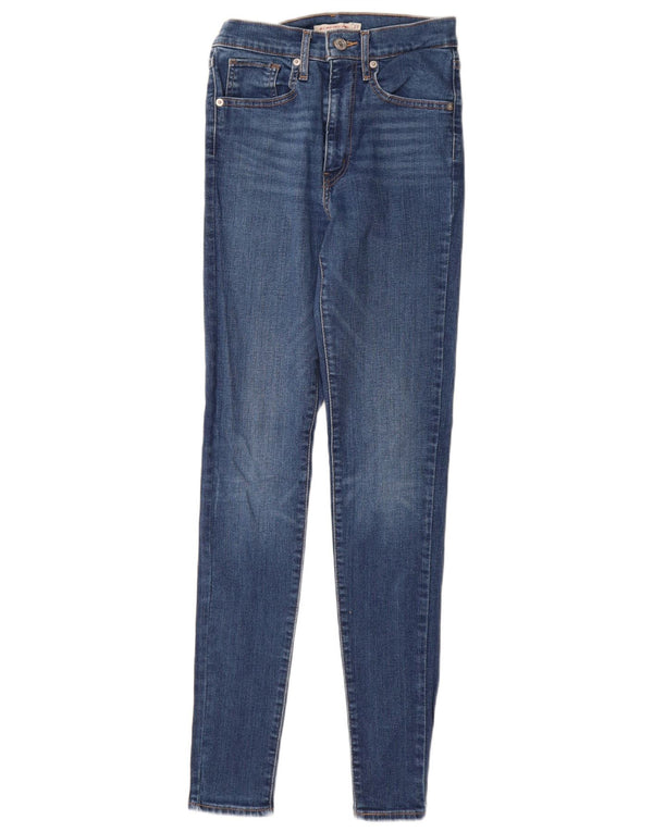 Levi's Damen Mile High Super Skinny Jeans W27 L32 Blaue Baumwolle