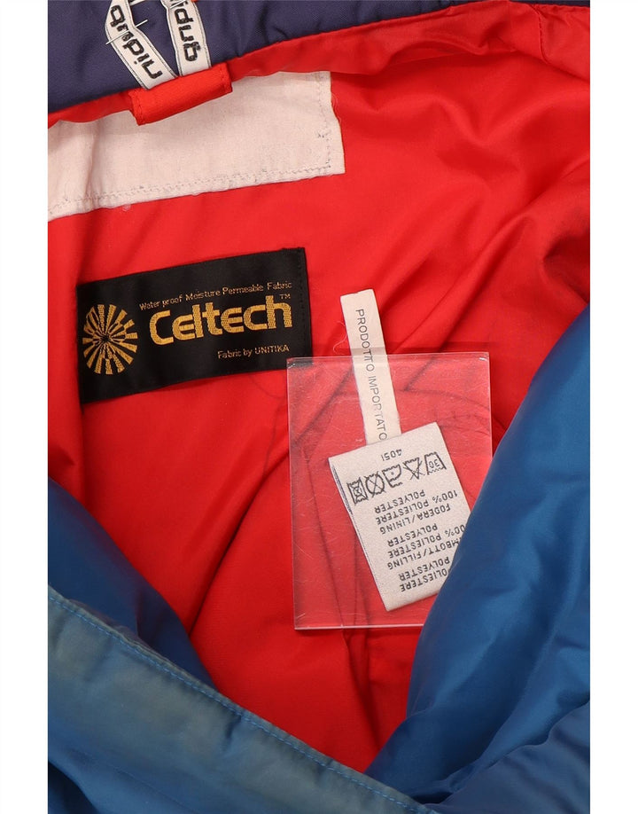 Dubin Herren-Skijacke mit lockerer Passform, Größe 46, klein, rotes Farbblock-Polyester