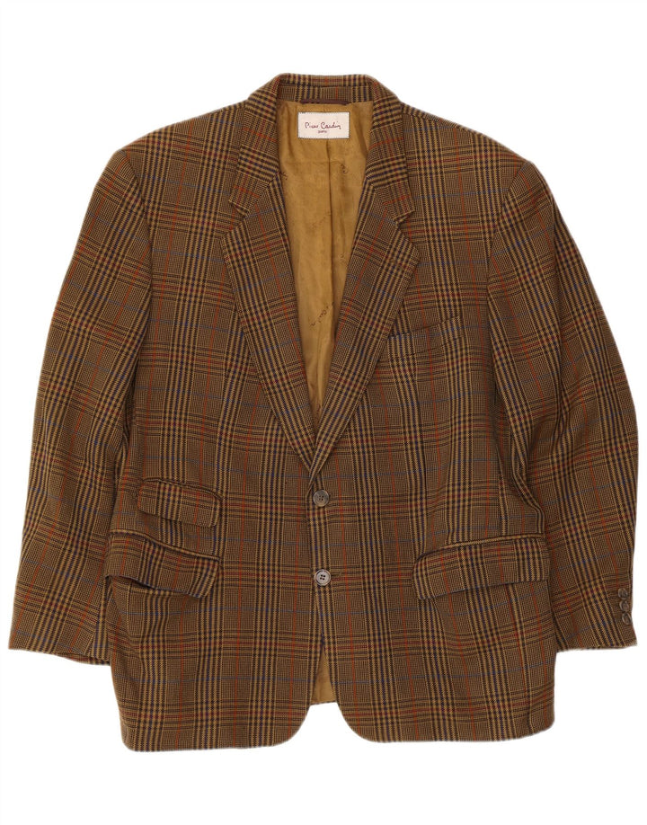 Pierre Cardin Herren-Blazer mit 2 Knöpfen, Gr. 40, Braun, Hahnentrittmuster