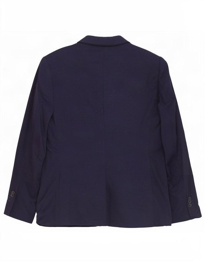 Massimo Dutti Herren-Blazer mit 2 Knöpfen, EU 54, XL, marineblaue Wolle