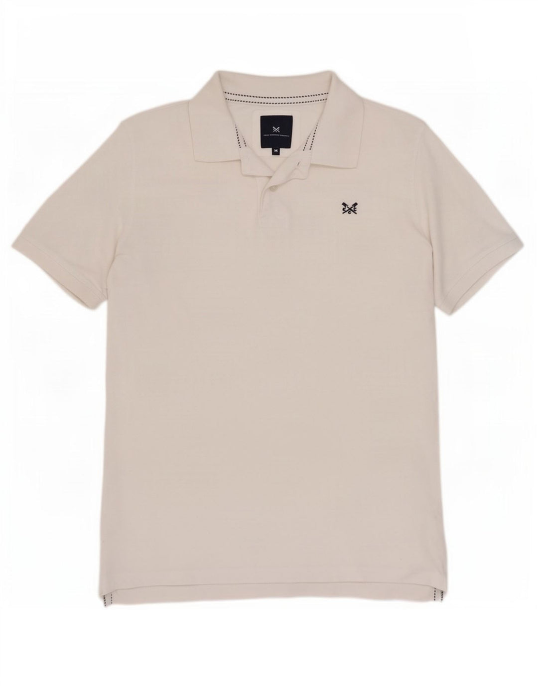 Crew Clothing Herren-Poloshirt aus mittelweißer Baumwolle