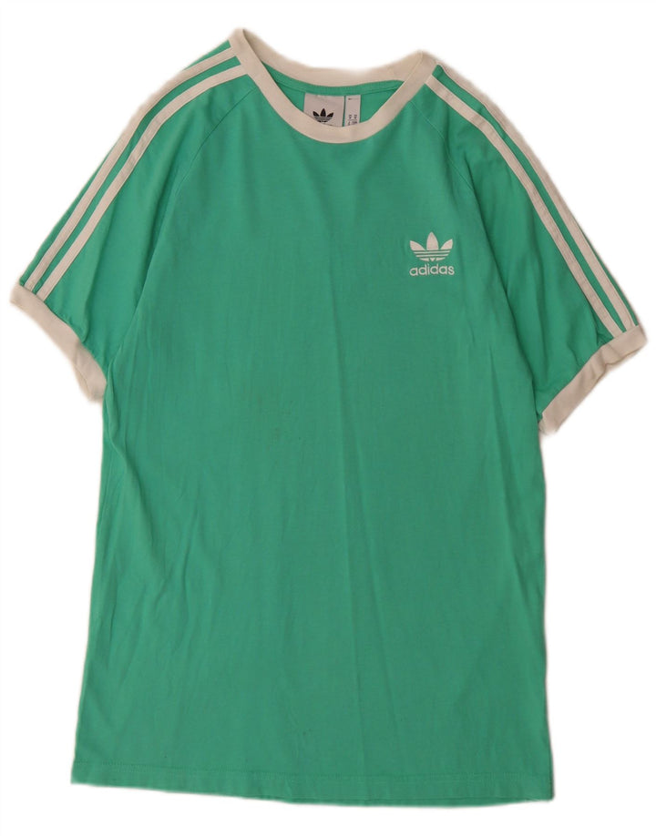 Adidas Herren T-Shirt Top mittelgrüne Baumwolle