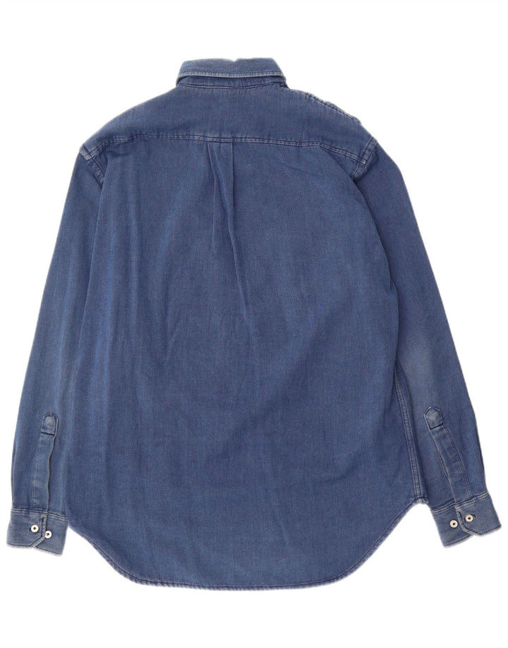 Murphy & Nye Herren-Sailwear-Hemd aus mittelblauer Baumwolle