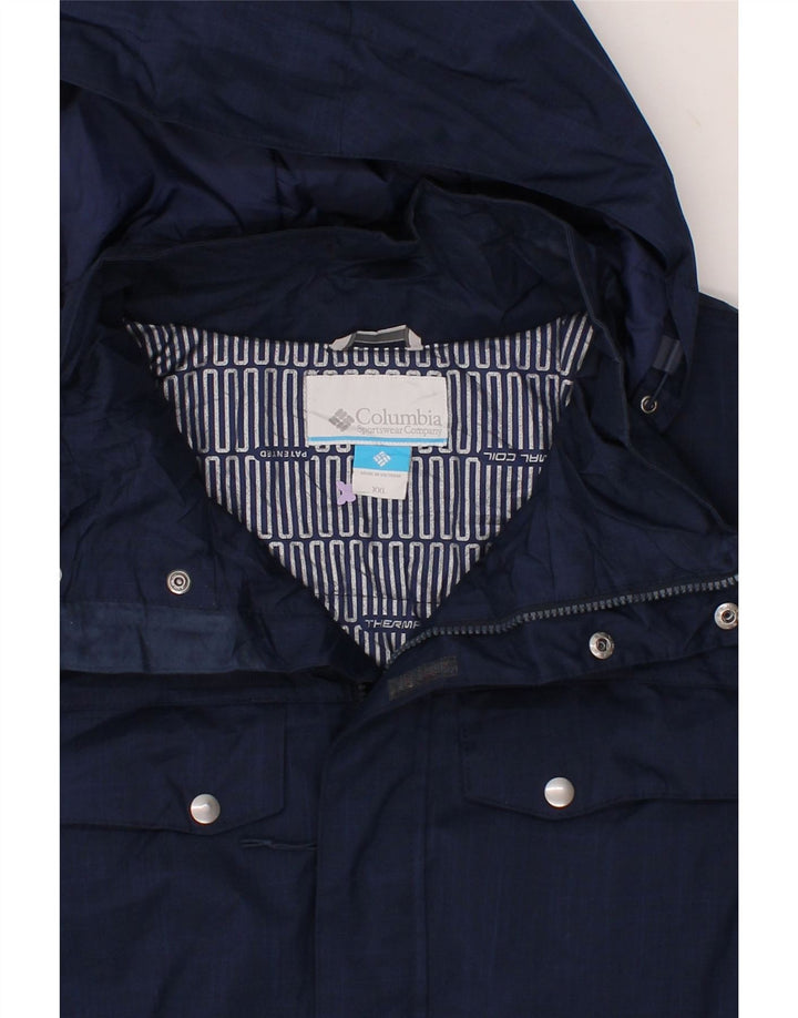 COLUMBIA Herren-Windbreakerjacke mit Kapuze, UK 44 2XL, Marineblau, Polyester